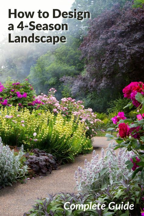 Your Garden's Timeless Charm: Master the Art of Four-Season Landscape Design . Delight in the magic of a four-season landscape that never loses its charm. Learn to design a sanctuary for birds, pollinators, and Mother Nature to thrive year-round. Increase your property's value by up to 12.7% with a thoughtfully landscaped garden that impresses visitors in every season. It's all possible with a 4-season garden. Pollinator Garden Design, Stunning Gardens, Texas Landscaping, Landscaped Garden, Round Garden, Garden Site, Landscape Inspiration, Purple Door, Gardening Flowers