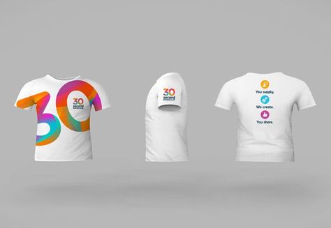 Promotional items - company t-shirts. T Shirt Printing Business Logo, Shirt Concept, Corporate T-shirt, Corporate Shirts, T-shirt Design Illustration, Company Anniversary, Polo Shirt Design, Polo Design, Anniversary Logo