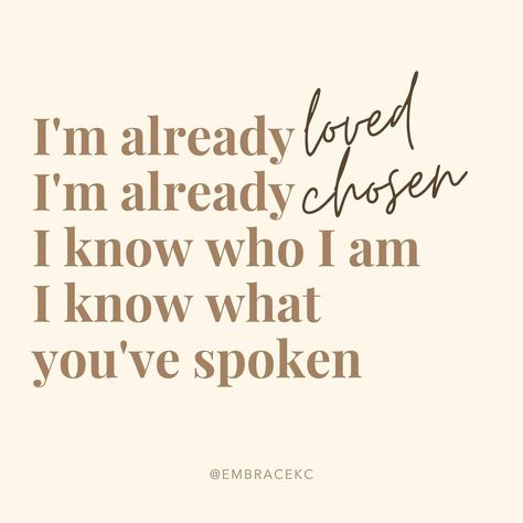 Im Already Loved Im Already Chosen Jireh, Jireh Elevation Worship, Jireh Lyrics, Powerful Sayings, Father Songs, Jehovah Jireh, Maverick City, Elevation Worship, Give Me Jesus