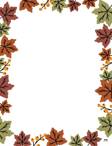 Choose from 20 unique fall page borders and frames for the perfect seasonal paper for anything you might need it for! 100% FREE. Print from home! Fall Border Design, Fall Borders, Decorated Paper, Purple Room, Fall Frames, Day List, Purple Rooms, Page Borders, Kids Game