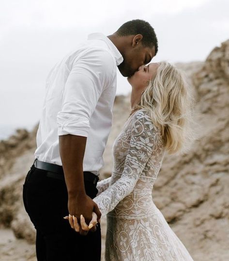 Interacial Couples Wedding, Interacial Couples Bmww, Celestial Spirit, Unconventional Bride, Stars In Your Eyes, Black Man White Girl, Biracial Couples, Black And White Couples, Interracial Wedding