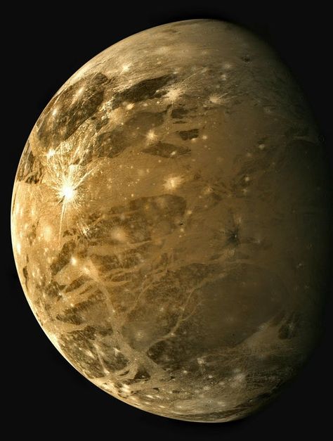 Ganymede Moon, Jupiter Moons, Impact Crater, Big Moon, Satellite Image, Space Images, Space Pictures, The Solar System, Space Nasa