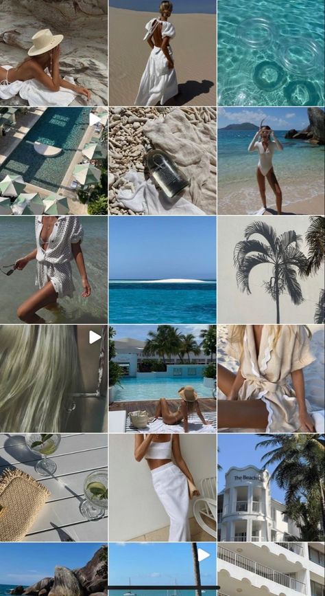 Beach Aesthetic Instagram Feed, Beachy Instagram Feed, Travel Feed Instagram, Beach Feed Instagram, Insta Feed Goals, Mode Gossip Girl, Summer Feed Instagram, Free Lightroom Mobile Presets, Aesthetic Instagram Accounts