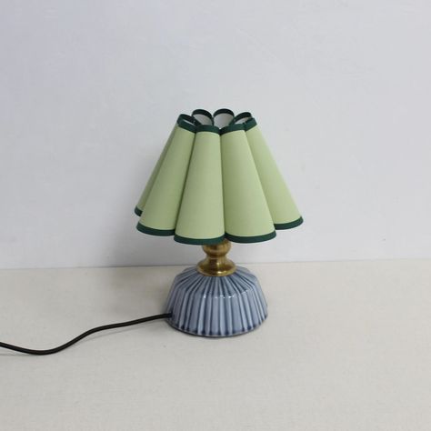 Duzy Handmade Ligt Green Fabric With Dark Green Trim Cute Lamp for Home Gift-45, 110-240v/50-60hz - Etsy Ireland Cute Lampshade, Funky Table Lamp, Dark Green Trim, Green Lampshade, Cute Lamp, Funky Lamps, Little Lamp, Green Lamp, Lamps Bedroom