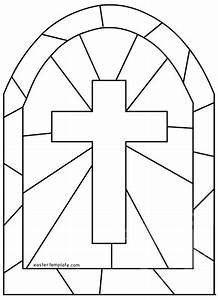 Cross Template, Window Template, Cross Mosaic, Easter Crosses, Paper Cross, Cross Coloring Page, Stained Glass Cross, Sunday School Coloring Pages, Jesus Easter