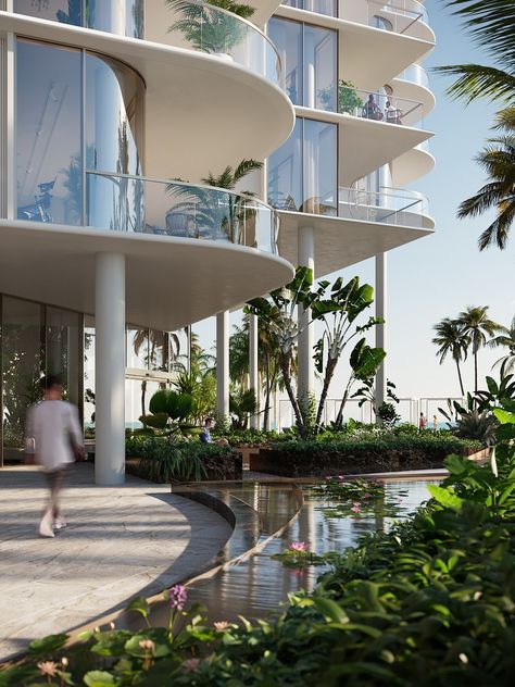 Gallery of OMA Reveals The Perigon Residential Development in Miami Beach, United States - 5 Edition Miami, Miami Condo, Rem Koolhaas, Residential Development, Beach Park, Stone Work, Miami Beach, Club House, Arch