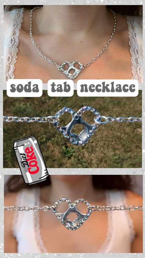 Soda Tab Heart Necklace, Tab Heart Necklace, Megan Weller, Diy Soda, Easy Recycled Crafts, Soda Tab Crafts, Can Tab Crafts, Pop Tab Crafts, Soda Tab