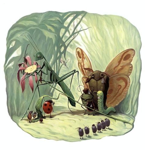 Joyce William Joyce Illustrations, Insect Party, William Joyce, Woodland Illustration, Party Illustration, Leaf Man, Character Designer, Insect Art, Creative Artwork