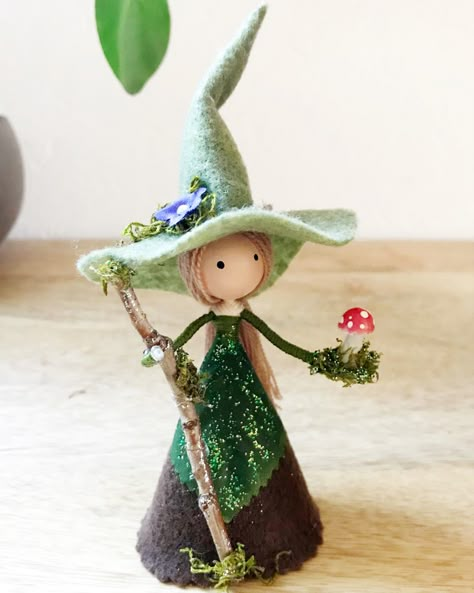 Diy Witch Doll How To Make, Make Witches, Witch Figurines Diy, Yarn Witch Doll, Felt Witch Doll, Macrame Witch Doll, Miniature Mushrooms, Alameda California, Happy Friday The 13th