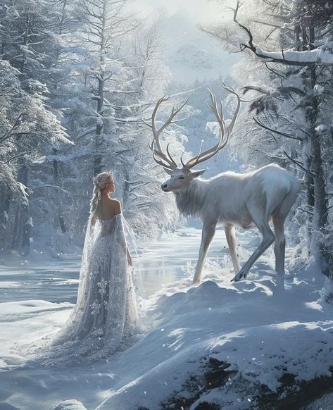 Winter Goddess, Snow Elf, Fairytale Photoshoot, Queen Aesthetic, Ange Demon, Winter Fairy, Magic Aesthetic, Unusual Art, Art Gallery Wallpaper