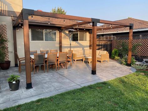 LINX Pergola on Instagram: “Check out this DIY LINX Pergola completed in San Jose, CA!🦾🛠 All components were purchased at Golden State Lumber in Newark! Check out the…” Linx Pergola, Bbq Ideas, Pergola Ideas, Tub Ideas, Backyard Renovations, Gardens Design, Outdoor Gardens Design, San Jose Ca, Backyard Bbq