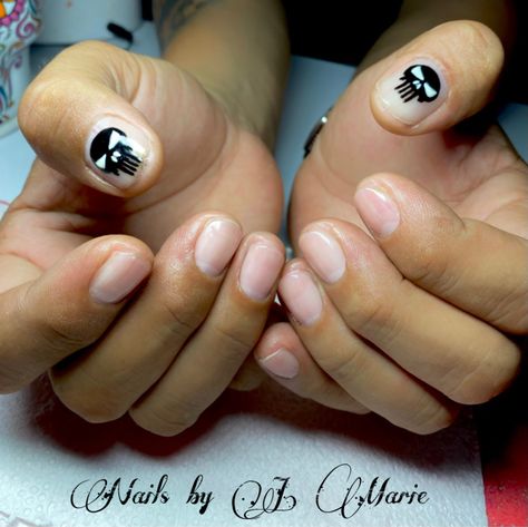 Skull Nail Art, Skull Nails, Punisher Skull, Nails Makeup, Cute Nails, Hair Nails, Nail Art, Nails, Makeup