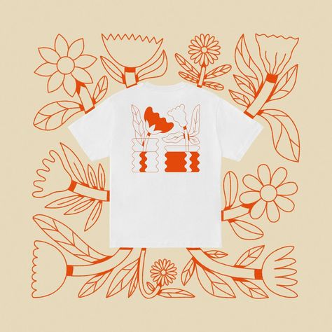 Picked some flowers for a t-shirt 🧡 I made a t-shirt in collaboration with @everpresshq 🌼 It is now available for 18 days, find it via link in my bio 🧡 . . . #flower #flowerillustration #flowertshirt #tshirt #flowerdrawing #flowers #digitalillustration #floralillustration Illustrated Tshirt, Flower Shirt Design, Etsy Bookmarks, Printed Shirt Outfit, Minimal Shirt Design, T Shirt Illustration, Tshirt Drawing, Graphic Shirt Design, Naive Illustration