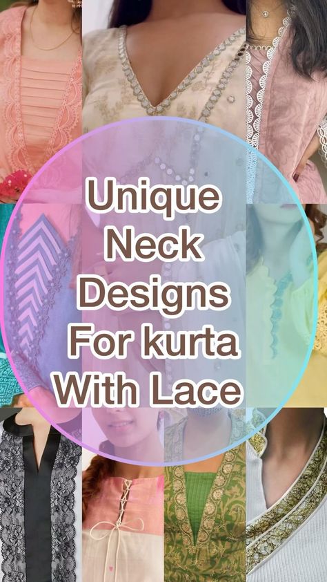 Dupattas,stoles,Mix and Match dupattas | Explore endless elegance with these captivating kurta neck patterns with beautiful lace 👗✨ Lots of options available in the market or… | Instagram Kurta Neck Design Pattern, Kurta Neck Patterns, Kurta Neck Design With Lace, Neck Designs For Kurta, Kurta Neck Designs, Kurta Styling, Neck Ideas, Neck Patterns, Kurta Style