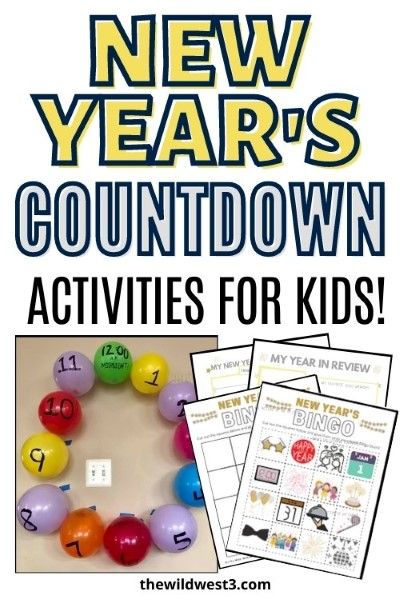 New Years Eve Games For Kids, New Year’s Eve Games For Kids, Countdown To New Years For Kids, New Years Countdown For Kids, Nye Countdown For Kids, New Years Kids Countdown, New Years Eve Countdown Bags For Kids, Nye Balloon Countdown For Kids, New Year’s Eve Countdown For Kids