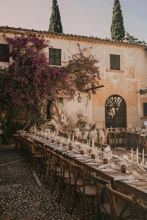 Low-Key Lovers Will Obsess Over This Bohemian Mallorca Wedding at Fangar Mallorca Wedding, Tuscan Wedding, Décor Boho, Outdoor Venues, Rustic Outdoor, Wedding Mood Board, Wedding Cake Designs, Wedding Mood, Italian Wedding