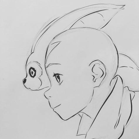 Momo Sketch, Avatar Manga, Aang The Last Airbender, Avatar The Last Airbender Art, Woo Hoo, Avatar Airbender, Avatar Aang, Pin Art, Legend Of Korra