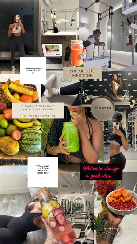 Luxury Pilates aesthetic, Holistic lifestyle, wellness and fitness Black Woman Aesthetic, Pilates Aesthetic, Manifesting Vision Board, Life Goals Future, Pilates Body, Woman Aesthetic, Holistic Lifestyle, Vision Board Inspiration, Healthy Girl