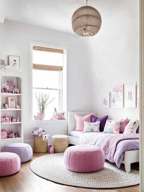 21+ Cozy Pink Bedroom Ideas For Girls: So Pretty And Sweet! 30 Girls Pink Bedroom Ideas, Purple Bedroom Ideas For Kids, Girls Pink Bedroom, Purple Kids Room, Girls Bedroom Organization, Pink And Purple Bedroom, Pink Girls Bedroom, Purple Bedroom Ideas, Bedroom Ideas For Kids