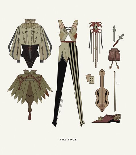 Jester Outfit, Jester Costume, Circus Outfits, Pierrot Clown, Dark Circus, Vintage Circus, Poses References, Fantasy Clothing, Dnd Characters