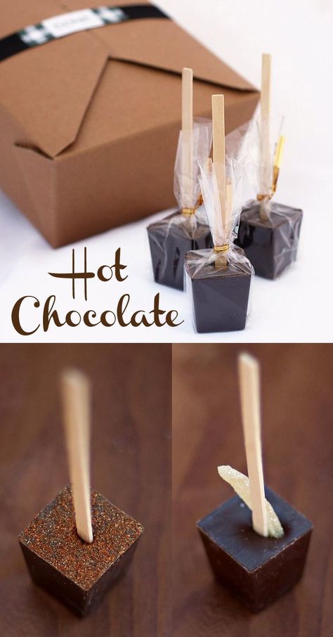 Hot Chocolate Sticks, Chocolate Stirrers, Hot Chocolate Stirrers, Hot Chocolate Spoons, Diy Hot Chocolate, Hot Chocolate Cocoa, Nice Packaging, Hot Chocolate Gifts, Packaging Idea