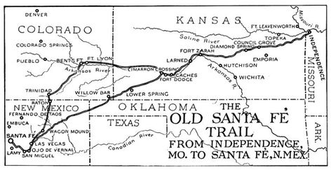 Santa Fe Trail Map Santa Fe Trail, Mexico Map, Wilde Westen, Trail Map, Oregon Trail, New Mexican, Trail Maps, Taos, Old West