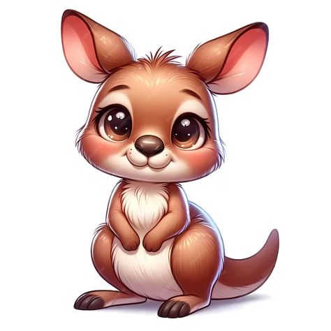 Premium Photo | Cute Cartoon Kangaroo Smiling Adorable Australian Wildlife Illustration Cute Kangaroo Illustration, Animals Outline, Kangaroo Cartoon, Cartoon Kangaroo, Animal Clipart Free, Kangaroo Drawing, Kangaroo Illustration, Kangaroo Art, Kangaroo Stuffed Animal