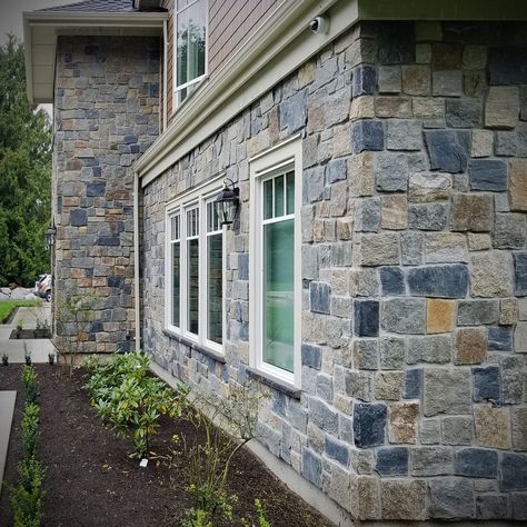 Bavarian Castle, Rock Veneer, Stone Siding Exterior, Buechel Stone, Stone Veneer Exterior, Craftsman Interiors, Castle Stone, Stone Veneer Panels, Veneer Stone