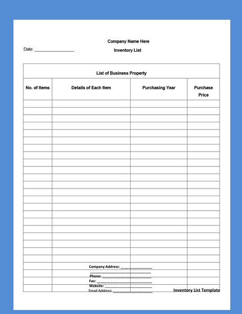 45 Printable Inventory List Templates [Home, Office, Moving...] Inventory List Template, Office Supplies Checklist, Inventory Template, Inventory List, Office Moving, Spreadsheet Template, List Printable, Checklist Template, Excel Templates