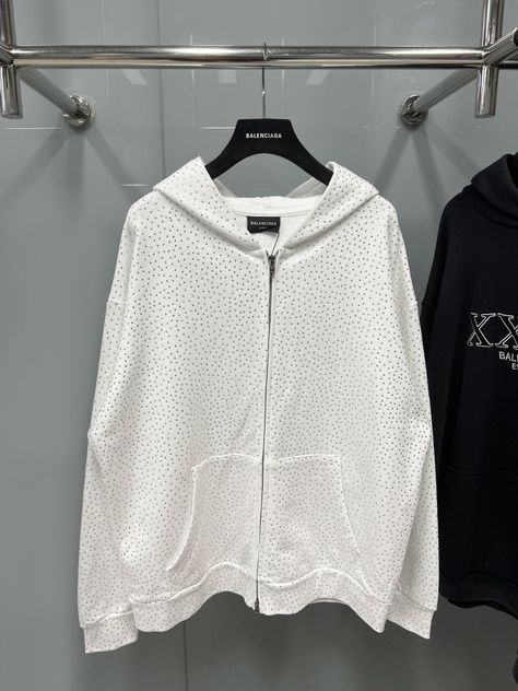 Diamond Hoodie, Balenciaga Shirt, Old Sweater, Customized Products, Sky Full, Plus Size Outerwear, Plus Size Hoodies, Hoodie Coat, Zippered Sweater