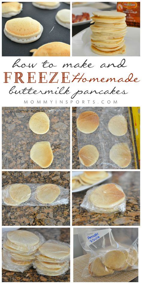 Want to make homemade buttermilk pancakes from scratch but not sure where to start? Try this simple recipe and steps to freeze for your family later! Pancakes To Freeze, Freeze Buttermilk, Buttermilk Pancakes From Scratch, Homemade Buttermilk Pancakes, Freeze Food, Fun Meals, Healthy Breakfast Choices, Wheat Pancakes, Pancake Recipe Buttermilk