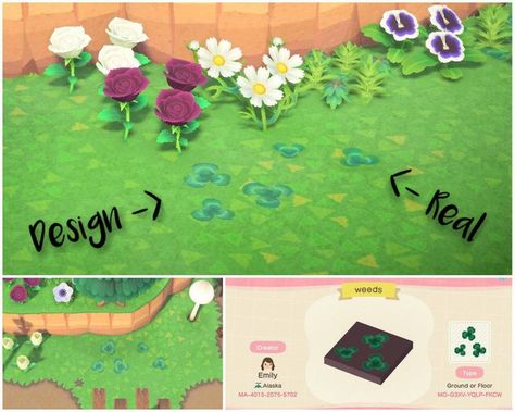 animal crossing qr closet : clovers that match the in-game weeds 🍀 Bug Images, Motif Acnl, Acnh Cottagecore, Path Design, Qr Codes Animal Crossing, New Animal Crossing, Animal Crossing Game, Island Design, Animal Crossing Qr