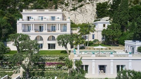 Luxury Belle Epoque Villa Overlooking Monaco Classical Facade, Mediterranean Plants, Classic Architecture, Terrace Garden, Pool Patio, French Riviera, Terrace House, Maine House, Belle Epoque