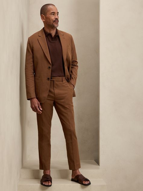 Brown Suits For Men, Linen Suit Men, Linen Suits For Men, Summer Suits Men, Linen Outfits, Suit Guide, Fall Suit, Brown Suit, Linen Suits