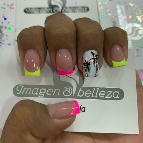 Tropical Nail Art, Cruise Nails, Tropical Nails, Nail Designs Tutorial, Finger Nail Art, Nail Designs Valentines, French Nail Designs, Dope Nail Designs, Seasonal Nails