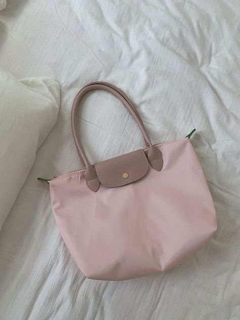 Pink Longchamp Bag, Sac Vanessa Bruno, Stile Blair Waldorf, Backpack Essentials, Stile Hijab, Longchamp Bag, School Tote, Aesthetic Bags, Longchamp Bags