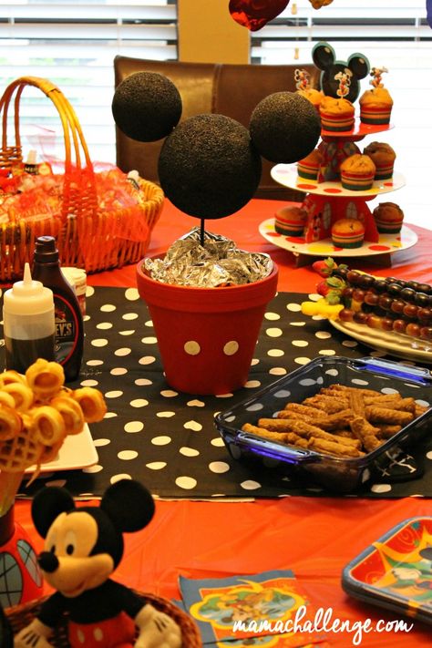 Mickey Mouse Brunch Party with Waffle Bar #DisneySide Waffle Brunch, Disney Breakfast, Waffle Bar, Mickey Mouse Parties, Disney Side, Mickey Mouse Party, Adult Birthday Party, Brunch Party, The Best Day