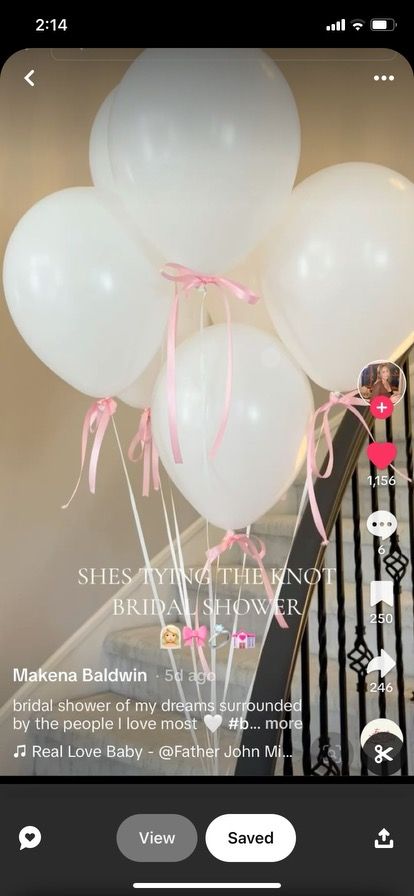 White Balloons With Bows, She Tying The Knot Bridal Shower Theme, Bridal Shower Shes Tying The Knot, Bow Theme Baby Shower Ideas, Pink Bow Birthday Theme, Bridal Shower Tying The Knot, Bow Graduation Party, She Tied The Knot Theme, Bow Themed Bachelorette