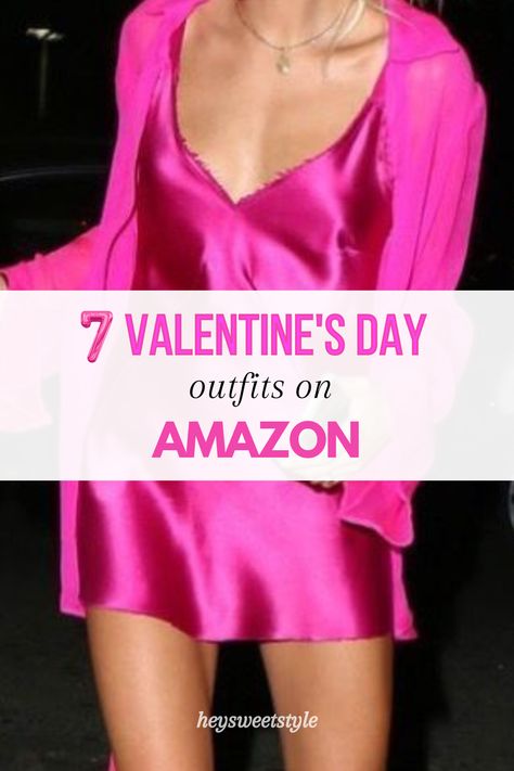 I think #3 is my favorite from this list of Valentine's Day outfits on Amazon. Love the pink satin! Valentine’s Day Outfits Fancy, Galentine Party Outfit, Galentines Night Outfit, Valentine’s Day Night Outfits, Women Valentine Outfit, Cute Valentine Outfits For Women, 2024 Valentines Outfit, Valentines Going Out Outfit, Vday Date Night Outfit