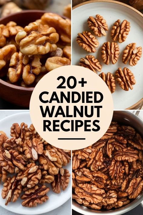 Elevate your dessert game with these candied walnut recipes. From classic to modern. these sweet treats will impress your guests and satisfy your cravings. These easy recipes are perfect for any occasion. whether it's a casual gathering or a special event. https://foodeau.com/candied-walnut-recipes/ Cinnamon Walnuts Recipe, Flavored Walnut Recipes, Candy Nuts Recipe Easy, Sugared Walnuts Recipe, Sugar Walnuts Recipe, Recipes With Walnuts, Walnut Recipes Dessert, Black Walnuts Recipes, Easy Cloud Bread Recipe