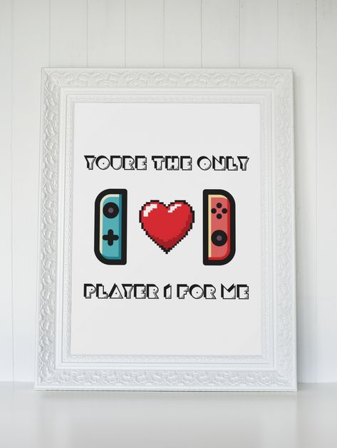 Are you a gamer couple? do you have a gamer boy or girlfriend? Perfect! I've got an amazing gift for you! This Gamer's valentines Poster is instantly available for you to print off after purchase! Have an amazing Gamers Valentines! <3 Gamer Valentines Day Gift, Gifts For Gamer Boyfriend, 2024 Holidays, Gamer Girlfriend, Regalos Ideas, Gamer Couple, Gamer Boyfriend, Gaming Poster, Valentine Poster