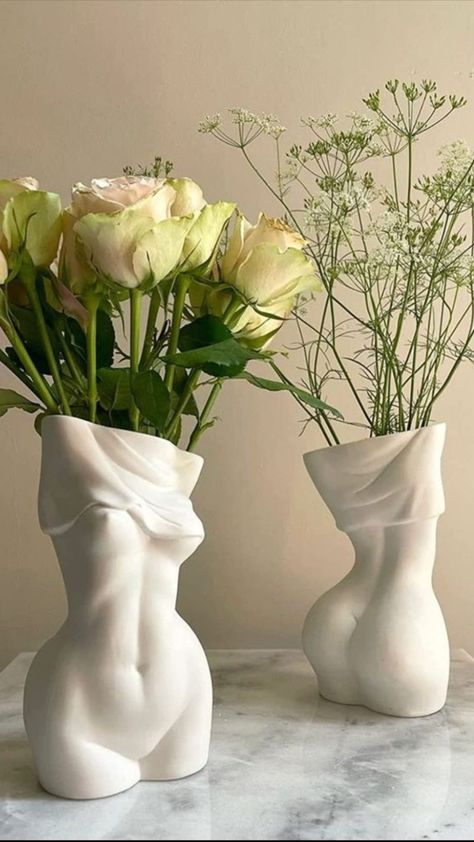 Vase Deco, Grass Flower, Keramik Design, White Ceramic Vases, Clay Art Projects, Candle Vase, Boho Dekor, Modern Vase, Keramik Vase