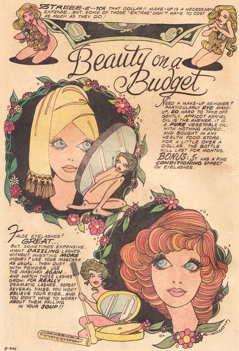 vintage comic Vintage Comic Cover, Vintage Self Care, Vintage Comics Cover, Vintage Cartoon Women, Vintage Comics Aesthetic, Beauty On A Budget, Beauty Standards Art, Vintage Illustrations, 60s Comic