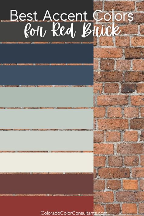 Simlify your color selection process with these three easy steps. How To Paint Brick, Paint Brick, Brick House Colors, Red Brick House Exterior, Outside House Colors, House Paint Color Combination, Exterior House Paint Color Combinations, Colors 2023, Home Exterior Makeover