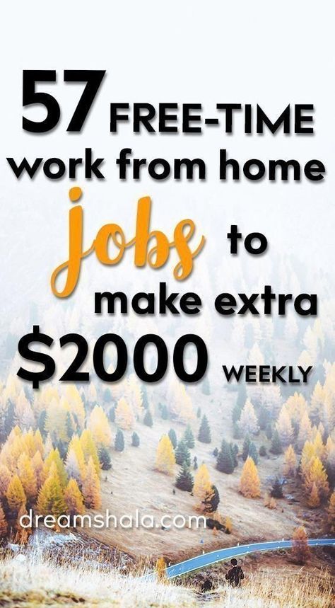 57 Free -time work from home jobs to make extra$2000 weekly. Work From Home Companies, Legit Work From Home, Online Jobs From Home, Money Making Jobs, Work From Home Opportunities, Social Media Jobs, Earn Money From Home, Remote Jobs, Home Jobs