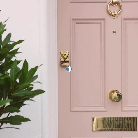 Pink House Door Entrance, Blush Pink Door, Yellow House Pink Front Door, Brown House Pink Door, Dusty Pink Front Door, Blush Pink Front Door, Pink Front Door White House, Pink Front Door Brick House, Pink Exterior Door