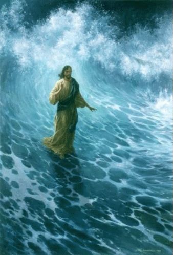 Jesus Water GIF - Jesus Water Waves - Discover & Share GIFs Jesus Walking, Pictures Of Christ, Prophetic Art, Pictures Of Jesus Christ, Ayat Alkitab, Jesus Painting, Jesus Christ Images, Jesus Images, Jesus Art