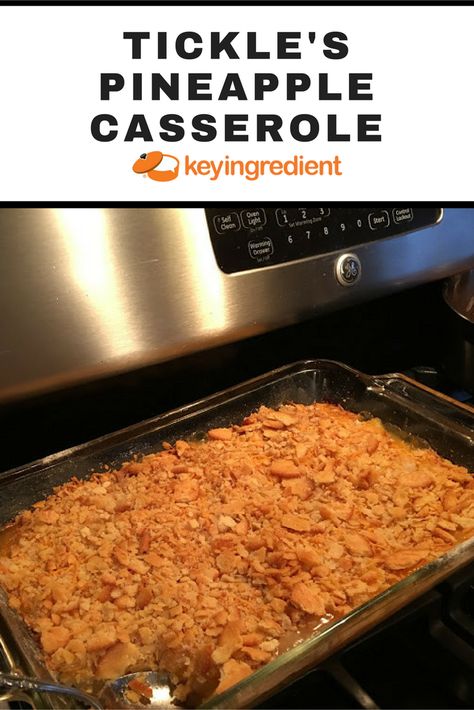 ONE-POT MEALS; Tickle's Pineapple Casserole. Find out more at:https://www.keyingredient.com/recipes/844385038/tickles-pineapple-casserole/ Pineapple Casserole Recipe, Casserole Gluten Free, Pineapple Casserole, Grilled Fruit, Paula Deen, Pot Meals, Food Staples, Casserole Recipe, Fruit Recipes