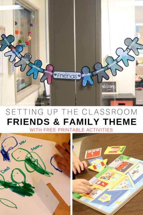 We've set up our toddler and preschool classroom this week for the friends and family theme. We made a family tree and a friendship banner and sang some fun friendship songs! Family Tree Preschool, Friendship Banner, Tree Preschool, Family Crafts Preschool, Preschool Family Theme, Preschool Friendship, Preschool Classroom Setup, Family Activities Preschool, Family Tree Craft