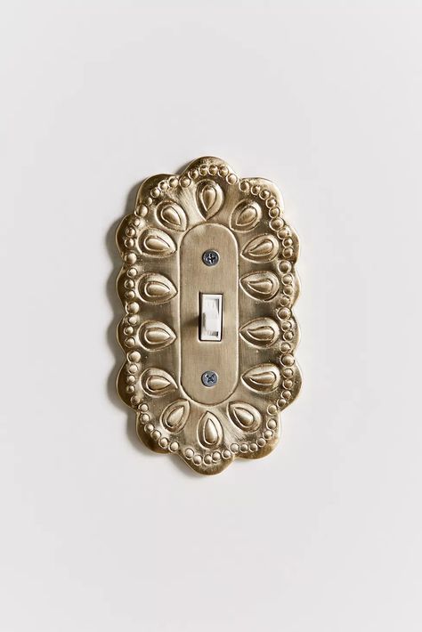 Vintage Light Switches, Decorative Switch Plate, Interior Boho, Light Switch Plate, Apartment Furniture, Light Switch Cover, Antique Lighting, Switch Plate Covers, Light Switch Plates